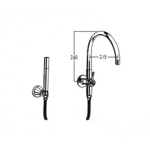 CB Ideal Floline Spa Filler Diverter Outlet Only with Microphone Handshower