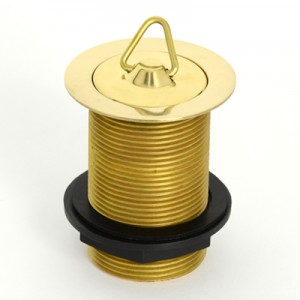 Solid Brass Plug & Waste - 40 x 80 - No Overflow