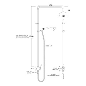 Twin Shower with Low 458 Diverter