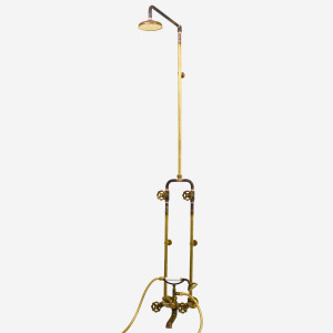 CB Steampunk Combination Diverter & Exposed Shower with Fixed Arm & 140mm Shower Rose & Handshower