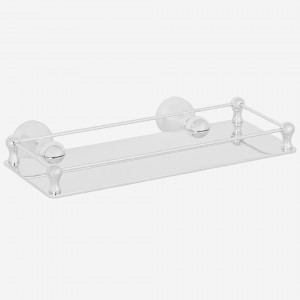 CB Ideal Seaview Solid Brass Shower Shelf with Deco Rail - 100mm Wide x 250mm Long