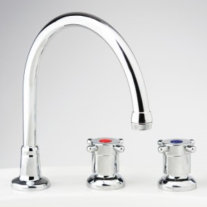 Torrens Capstan Hostess Sink Set with Swivel Gooseneck Outlet