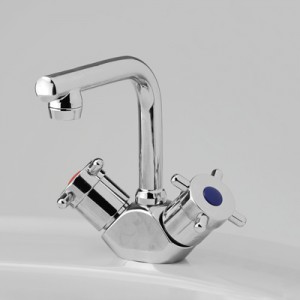 Torrens Capstan Basin Duo Mixer with Swivel T Outlet