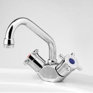 Torrens Capstan Basin Duo Mixer with Swivel Upswept Outlet