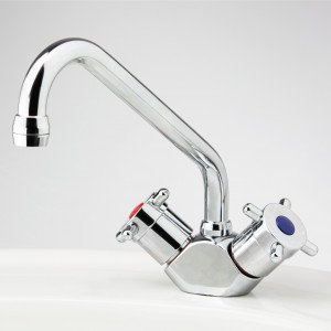 Torrens Capstan Sink Duo Mixer with Swivel Upswept Outlet