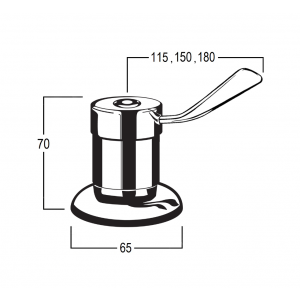 Torrens Flared Lever Wall Top Assembly