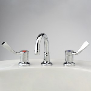 Torrens Flared Lever Basin Set with Swivel Gooseneck Outlet