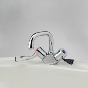 Torrens Flared Lever Basin Duo Mixer with Swivel Square Outlet