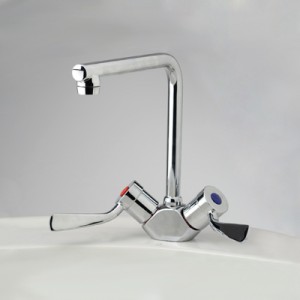 Torrens Flared Lever Sink Duo Mixer with Swivel T Outlet