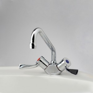 Torrens Flared Lever Sink Duo Mixer with Swivel Upswept Outlet