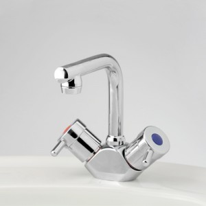 Torrens Lever Basin Duo Mixer with Swivel T Outlet