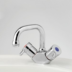 Torrens Lever Basin Duo Mixer with Swivel Square Outlet