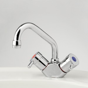 Torrens Lever Basin Duo Mixer with Swivel Upswept Outlet
