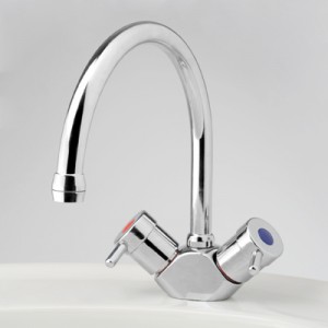 Torrens Lever Sink Duo Mixer with Swivel Gooseneck Outlet