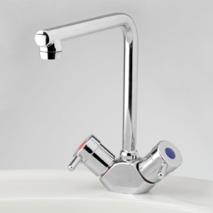 Torrens Lever Sink Duo Mixer with Swivel T Outlet