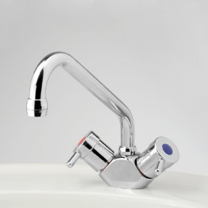 Torrens Lever Sink Duo Mixer with Swivel Upswept Outlet