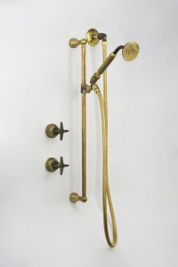 Photo: BA3060 in Raw Brass (RB) finish with Raw Brass for Handshower Handle