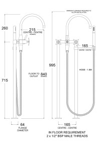BA9680 Line Drawing