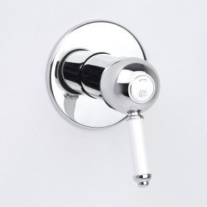 Photo: CB7550-RL in Chrome Plate (CP) finish with White Colour Lever Insert Upgrade (LCNS)