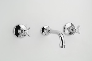 Photo: HE3001(Basin) in Chrome Plate (CP) finish - this is the basin configuration with aerator on end of outlet