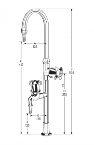 LB17 Line Drawing - Celestial Handles Pictured