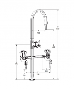 LB19 Line Drawing - Celestial Handles Pictured