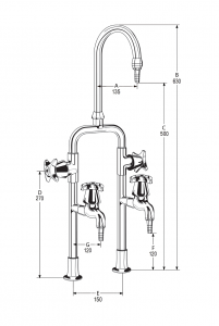 LB33 Line Drawing - Celestial Handles Pictured