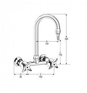 LB41 Line Drawing - Celestial Handles Pictured