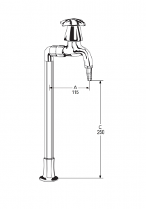 LB4 Line Drawing - Celestial Handle Pictured