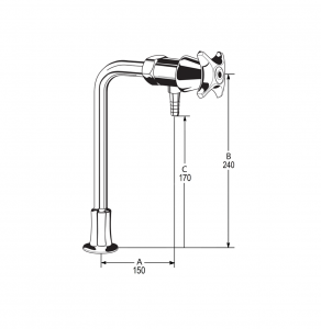 LB50 Line Drawing - Celestial Handle Pictured