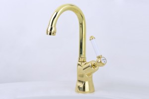 Photo: RL5860 in Polished Brass (PB) finish with White Coloured Lever Insert Upgrade (LCNS)