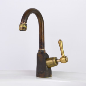 Photo: RL5860 in Raw Brass (RB) finish with Engraved Button Upgrade (EBU)