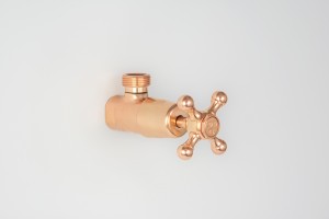 Photo: RU0047 in Dull Copper (DC) finish with Engraved Button Upgrade (EBU), Cold indicator shown