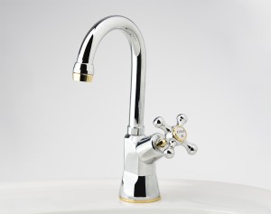 Photo: RU5072 in Chrome with Antique Brass Trim (CA) finish