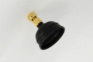 Photo: SA6632 in Matte Black with Antique Brass Trim (MA) finish