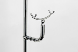 Photo: Example of Riser Mounted Cradle Optional Accessory in Chrome Plate (CP) finish