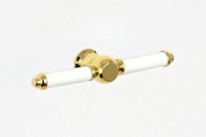 Photo: SA9155 in Antique Brass (AB) finish with White Colour Inserts