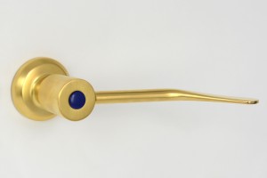 Photo: TF2543 in Dull Antique Brass (DAB) finish - Cold Indicator and 180mm Lever shown