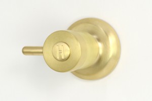 Photo: TL2543 in Lea Wheeled Brass (LW) finish with Engraved Button Upgrade (EBU) - Hot Indicator, shown immediately after manufacture