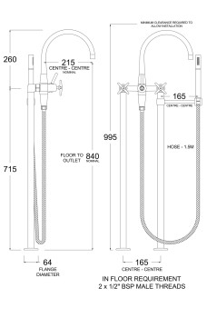 BA9680 Line Drawing