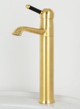 Photo: EY5210 in Brushed Antique Brass (BAB) finish with Gloss Black Lever Insert Upgrade (LCNS-[GB])