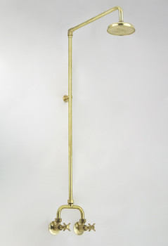 Photo: HE9599 in Lea Wheeled Brass (LW) finish with Engraved Button Upgrade shown immediately after manufacture