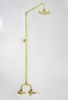 Photo: RL9599 in Lea Wheeled Brass (LW) finish with Engraved Button Upgrade shown immediately after manufacture