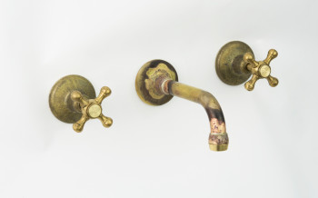 Photo: RU3002 in Raw Brass (RB) finish with Engraved Button Upgrade (EBU)