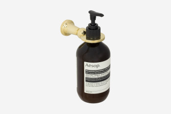 Photo: RU7034 in Polish to Plate (PP) finish, shown with example bottle (soap bottle is not included)
