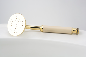 Photo: SA7693 in Antique Brass (AB) finish with Almond Ivory Handle Insert (this handle colour must be requested)