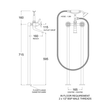 SP9496 Line Drawing