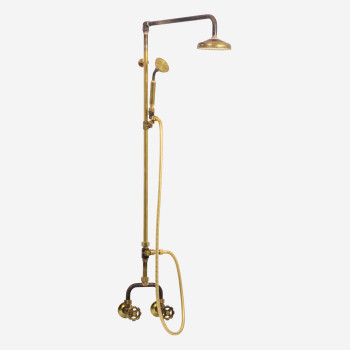 Photo: SP9601 in Raw Brass (RB) finish with Raw Brass Handshower Handle (HH-SCT)