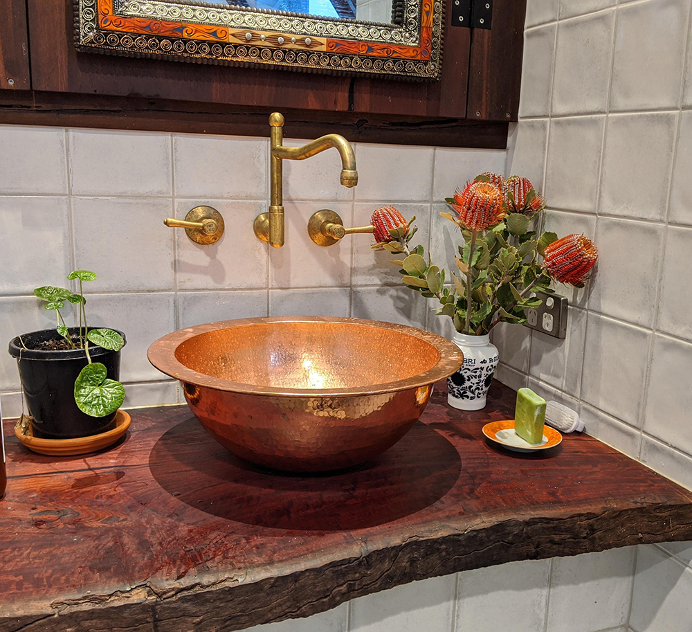 Olde Adelaide Wall Sink Set with Swivel Outlet, Roulette Lever Handles & Engraved Button Upgrade