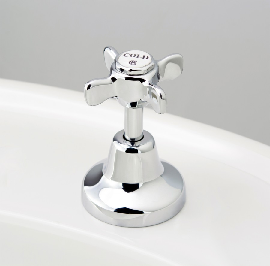 Heritage Basin Top Assembly in Chrome Plate with Standard Button